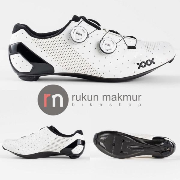 TERBARU - Bontrager Shoes XXX Road Carbon White Shoe Sepatu Cleat Balap