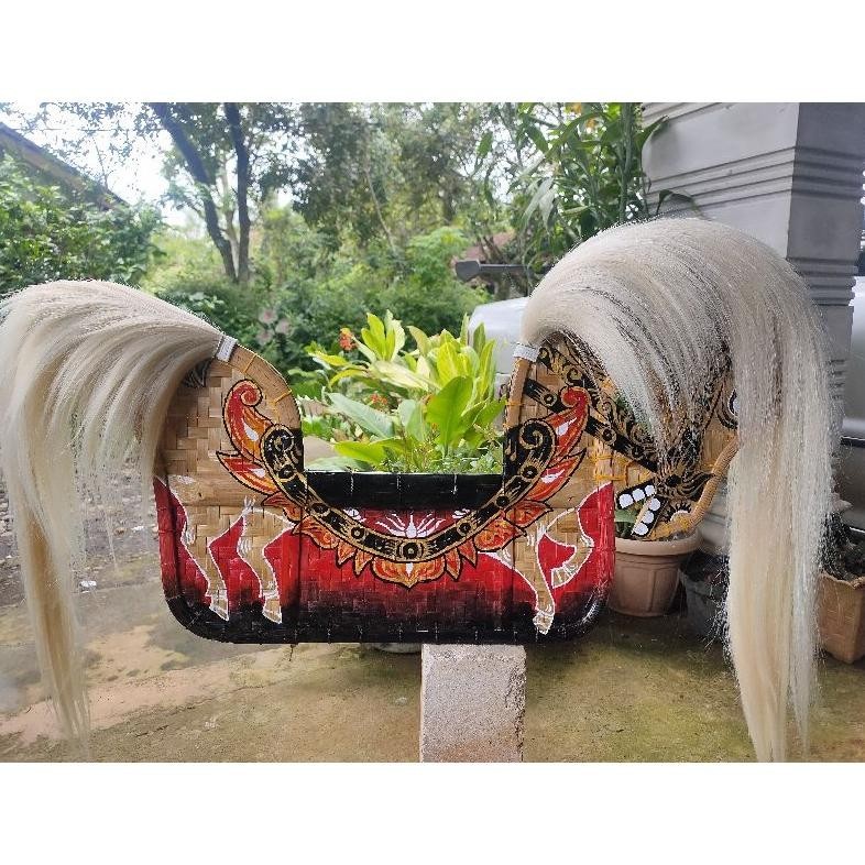 Termurah Rambut Sintetis Putih Krem Jaran Kepang Anak Kuda Lumping Ebeg Promo