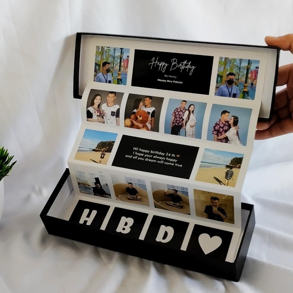 Special Promo Photo Box Kekinian / Memory Box / Foto Box / Kado Ulang Tahun Wedding Anniversary / Giftbox Foto Premium