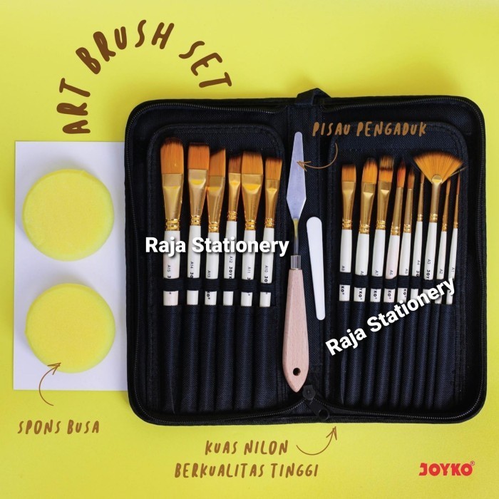 

Terjangkau Joyko Brush FULL Set Scalpel Sponge / Set Kuas Lukis Lengkap BRS-12