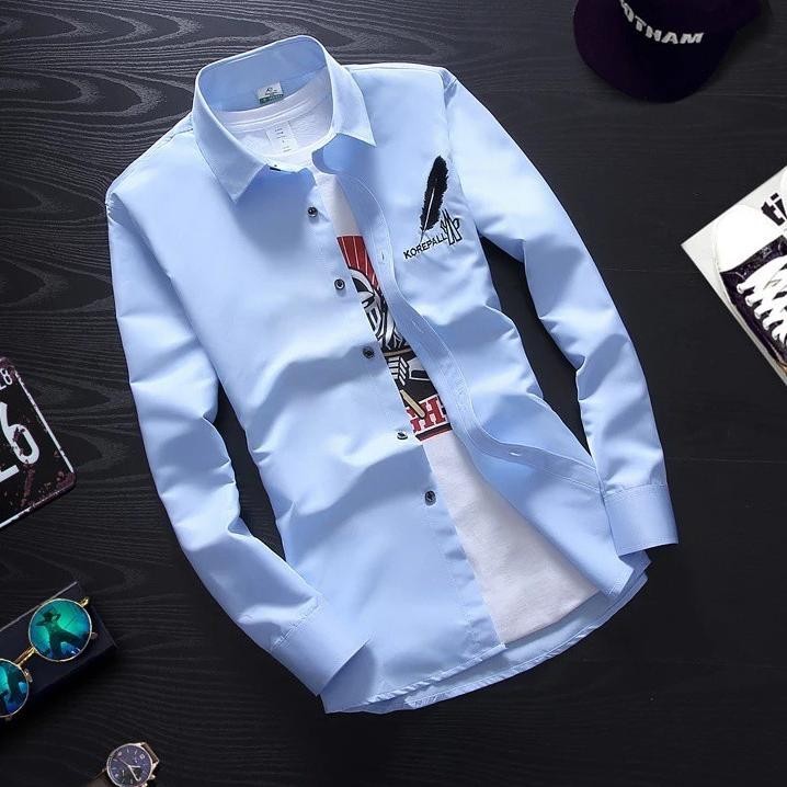 animos / kemeja KOREPALL M,L,XL,XXL / kemeja pria lengan panjang / kemeja casual