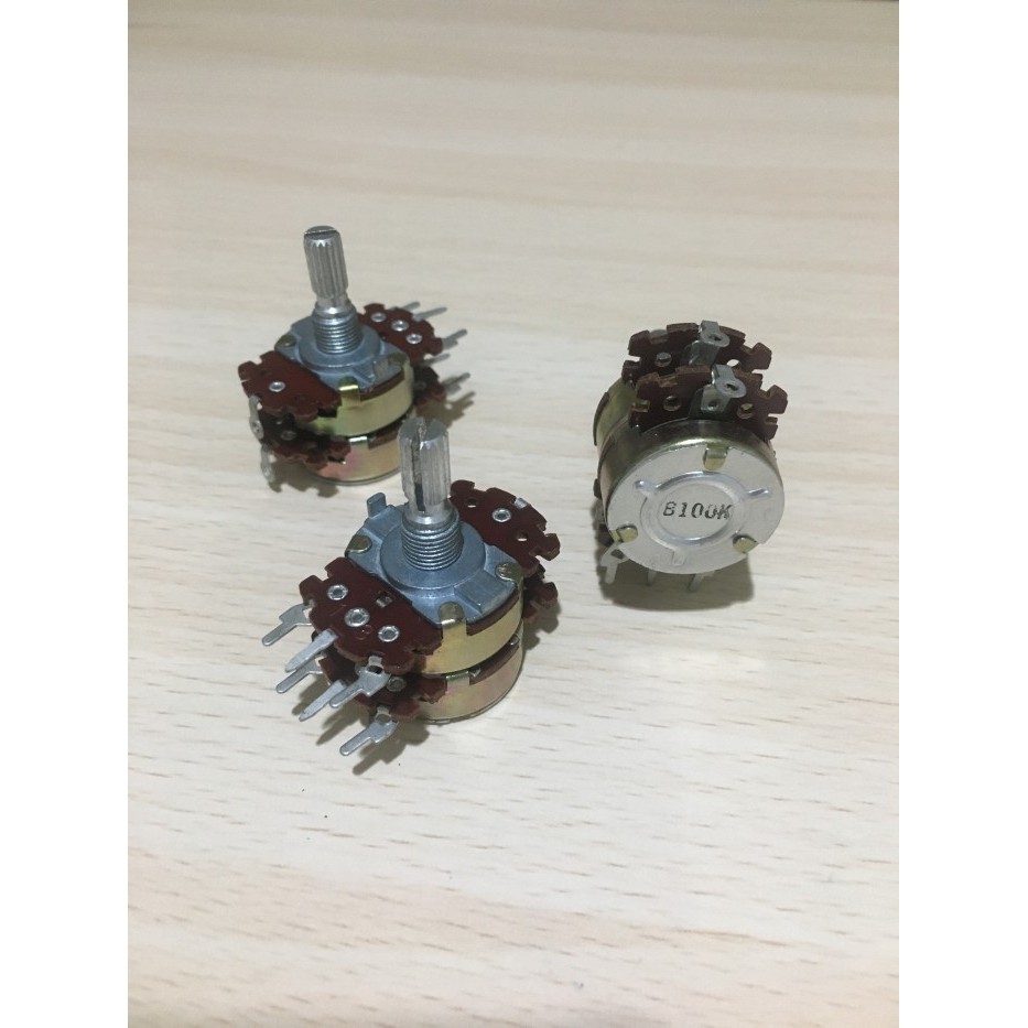 Potensio Besar Double 2 X 100K 100 K Ohm Stereo Plus Ct Best