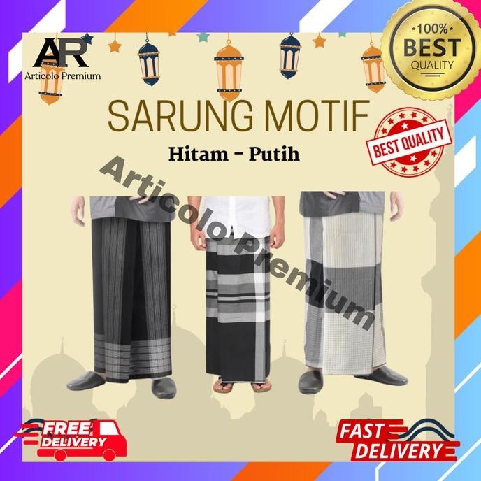 Fashion Muslim Sholat Pria Sarung Gajah Duduk