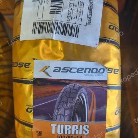 Ban Ascendo 100/80-14 Turris Pro - Ban Tubeless Ascendo Ring 14 Part!