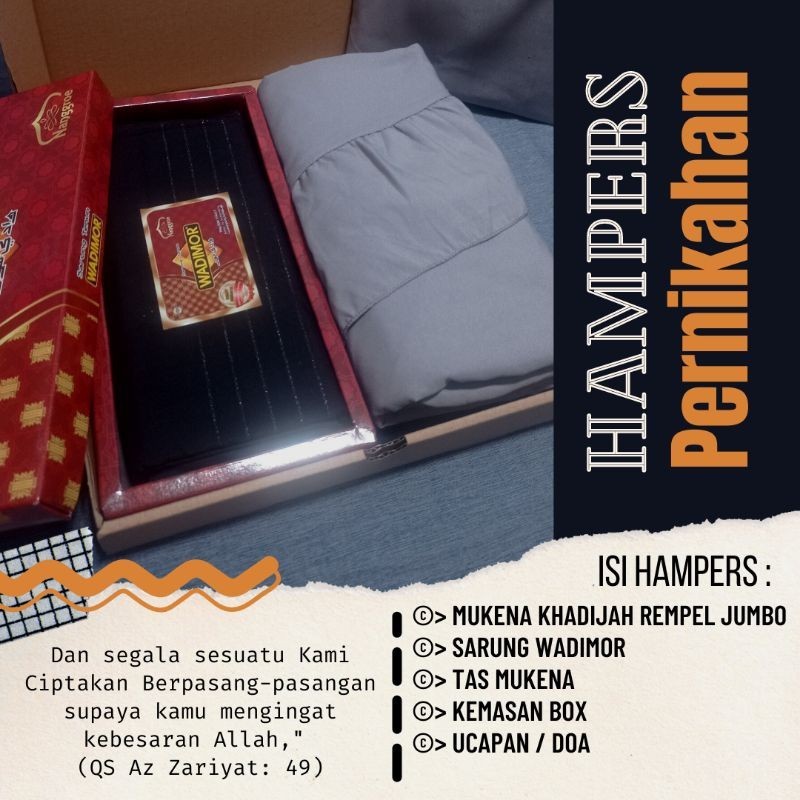 [SYAR'I MINERV] HAMPERS - KADO PERNIKAHAN ISLAMI - HADIAH PASUTRI GIFT WEDDING ANNIVERSSARI (MUKENA