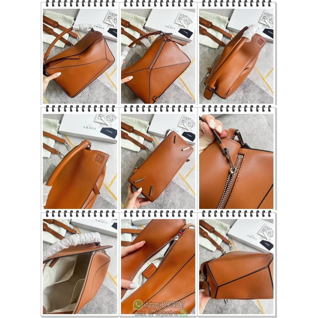 Medium Loewe puzzle geometric shopper tote large travel carryall handbag luggage shoulder messengr