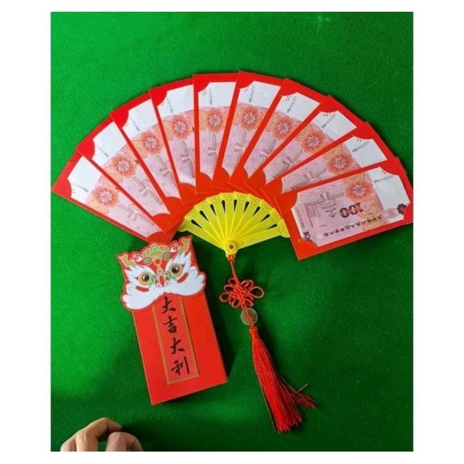 

Big Sale Angpau Kipas 10 Slot Angpao Imlek Bentuk Kipas Lipat Amplop Merah New Stok Terbatas