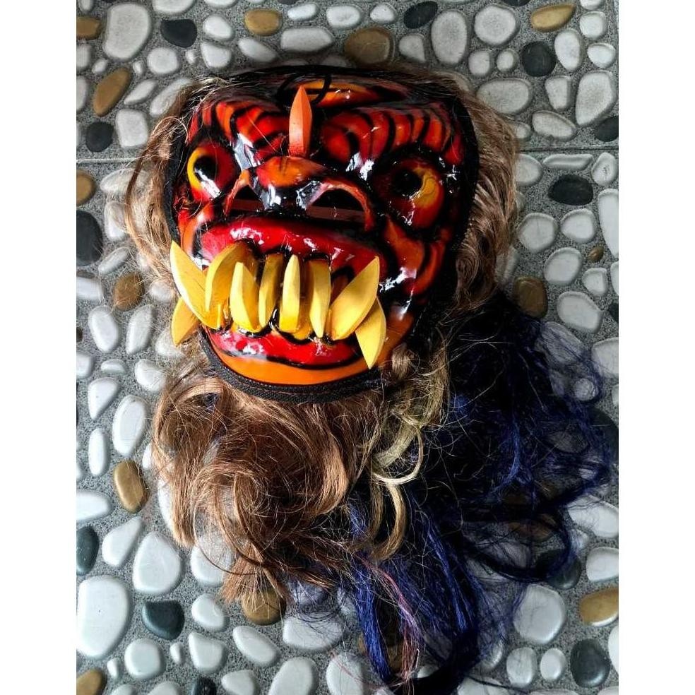 Terlaris [Drr] Terbaru Topeng Buto Gedruk Mainan Anak / Topeng Gedruk Bahan Mika / Topeng Buto Rampa