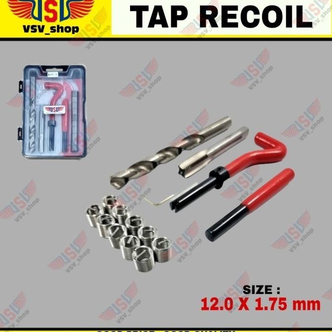 Thread Repair Kit Set M12X1.75 Tap Recoil Helicoil Hand Tap Drat Rusak