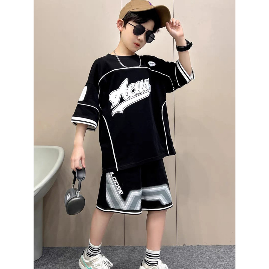 One Set Anak Cowok 1 Tahun 3 8 5 2 Umur 9 12 Thn 7 10 Bju Setelah Lebaran Laki2 Atasan Kaos Distro S