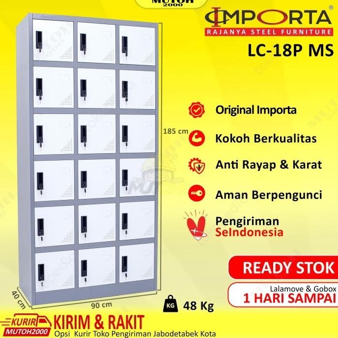 

New Importa Lc-18P Bt Ms Loker Besi 18 Pintu Locker 18 Pintu Full Plat Terbaik