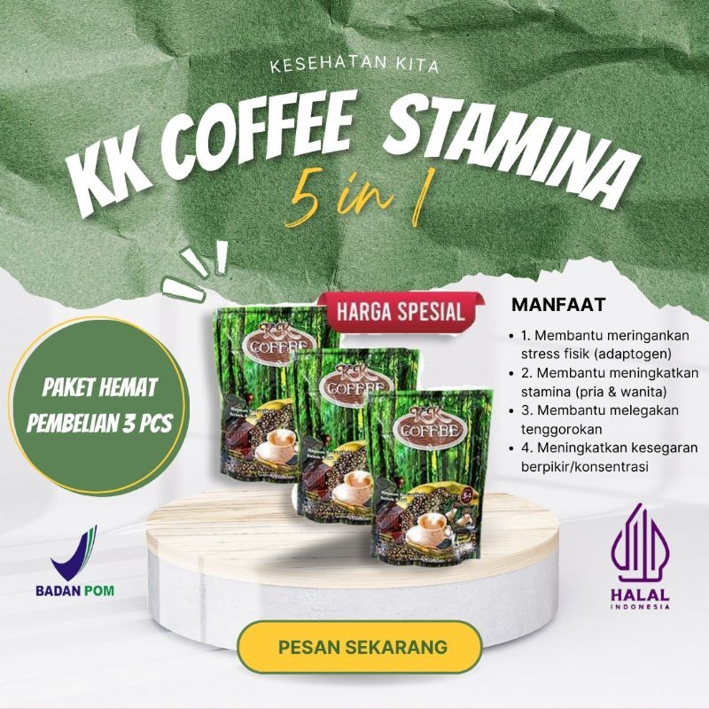 

Kk Minuman Coffee Kopi Kemasan 5 in 1 Peningkatan Stamina 3x10 Sachet