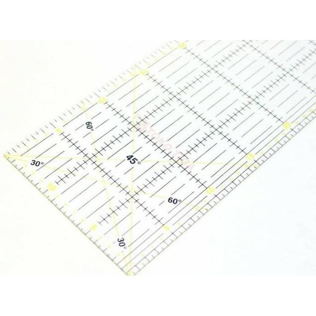 

SPONTAN Penggaris Jahit - Quilting Ruler AC 30 - Penggaris Pola - Penggaris Bahan 15 x 30 CM