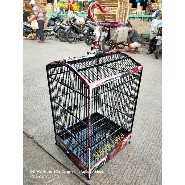 PROMO KANDANG Kandang Sangkar Kotak Decal Merah Putih Ronggolawe Ebod Jaya