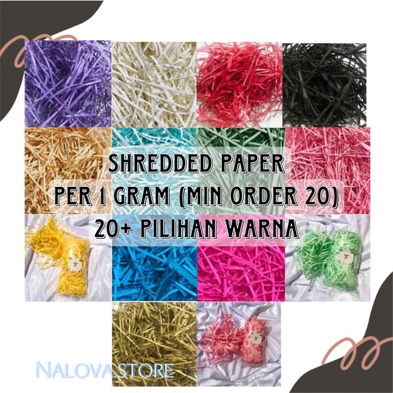 

NEW BEST SELLER (TERMURAH) Shredded Paper / Kertas Cacah / Kertas Serut / Potongan Kertas