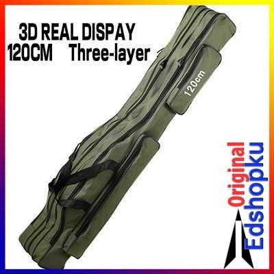 Tas Joran Palesan Pancing Ikan Three Layer Fishing Rod Bag Waterproof 120 cm