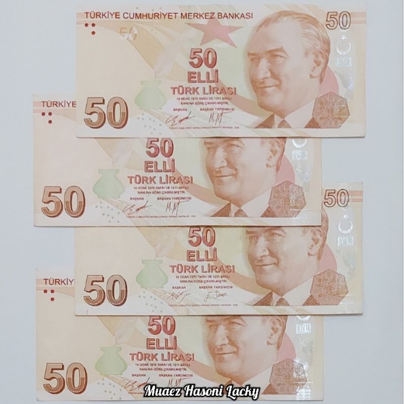 Koleksi Turki Lira Pecahan 50 Lira