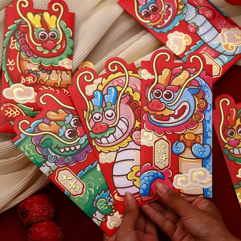 

TFM HONG BAO IMLEK SINCIA CHINESE NEW YEAR ANGPAU TAHUN NAGA 2024 ANGPAU KARTUN6 PCS LT2