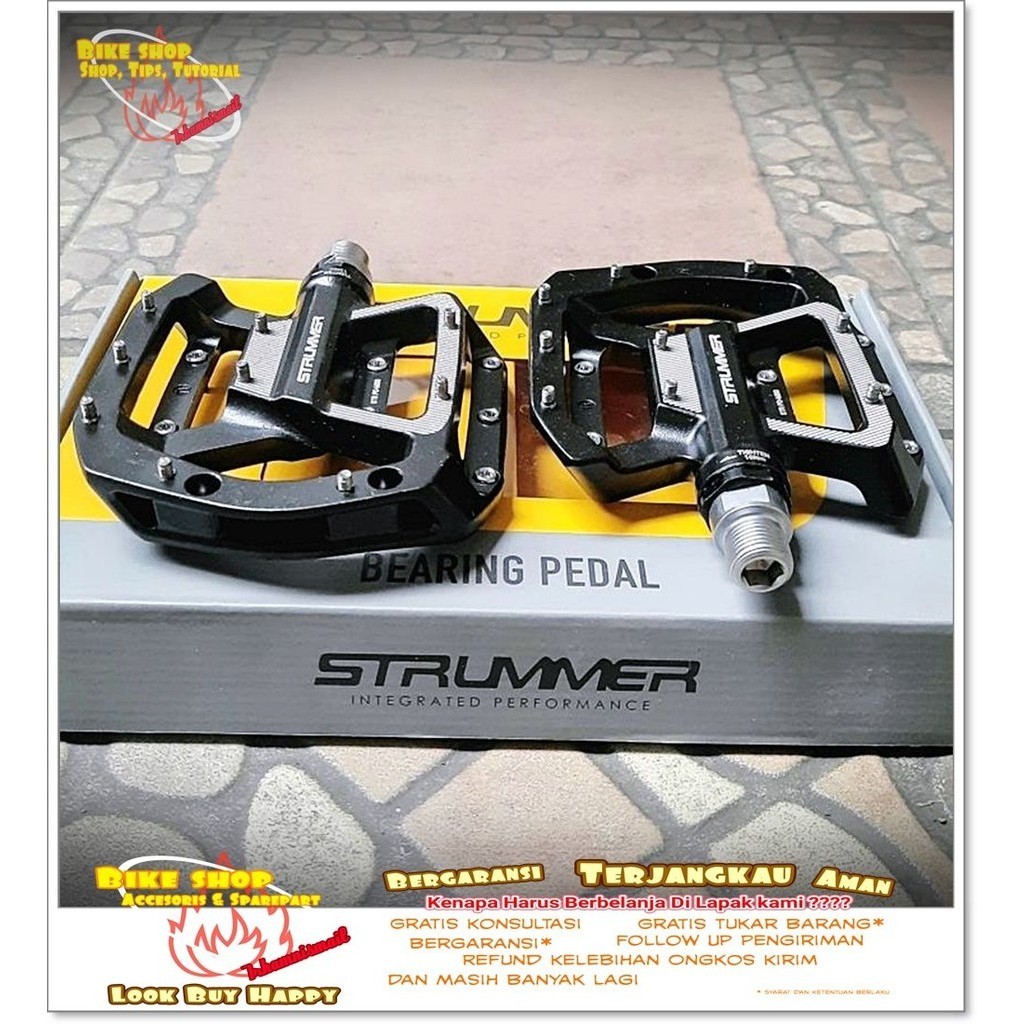 PEDAL SEPEDA MTB STRUMMER 80 HITAM ALLOY Sepeda MTB BMX