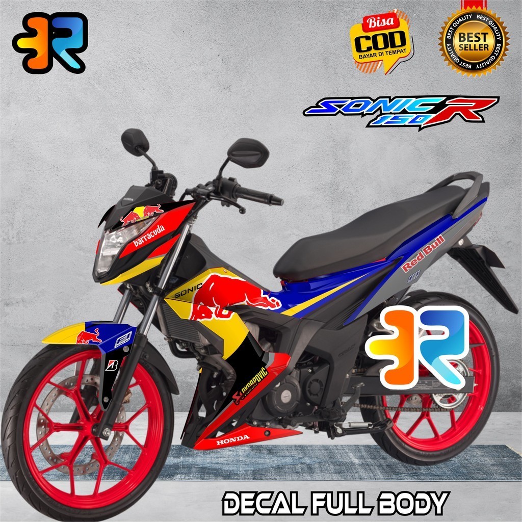 Terbaru Decal Honda Sonic Stiker Full Body Variasi Desain Redbull Type 2