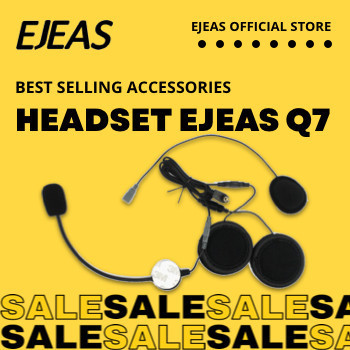 Helm - Headset Earpiece Mic Earphone Microphone Intercom Helm Ejeas Q7 Q2