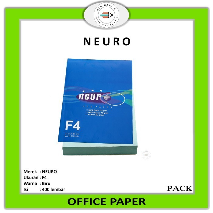 

HARGA DISKON HOT PROMO!! Kertas HVS Warna Neuro Ukuran F4 Biru Muda