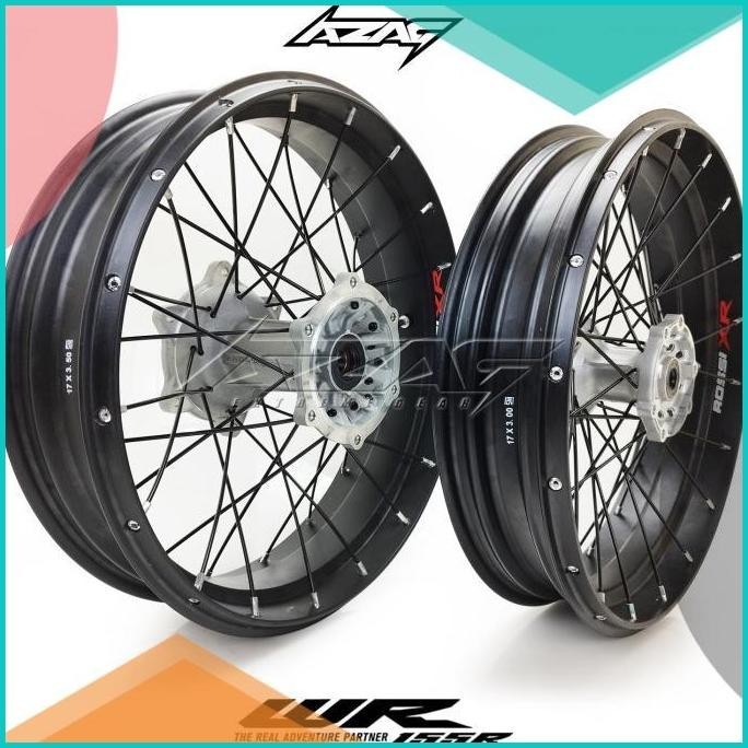 velg set motor yamaha wr 155 ring 17 modif supermoto rossi tromol ori