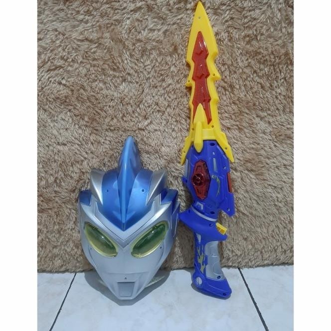 Mainan Topeng Pedang Jadi Pistol Ultraman - Paket Mainan Ultraman Anak | Peterstorez
