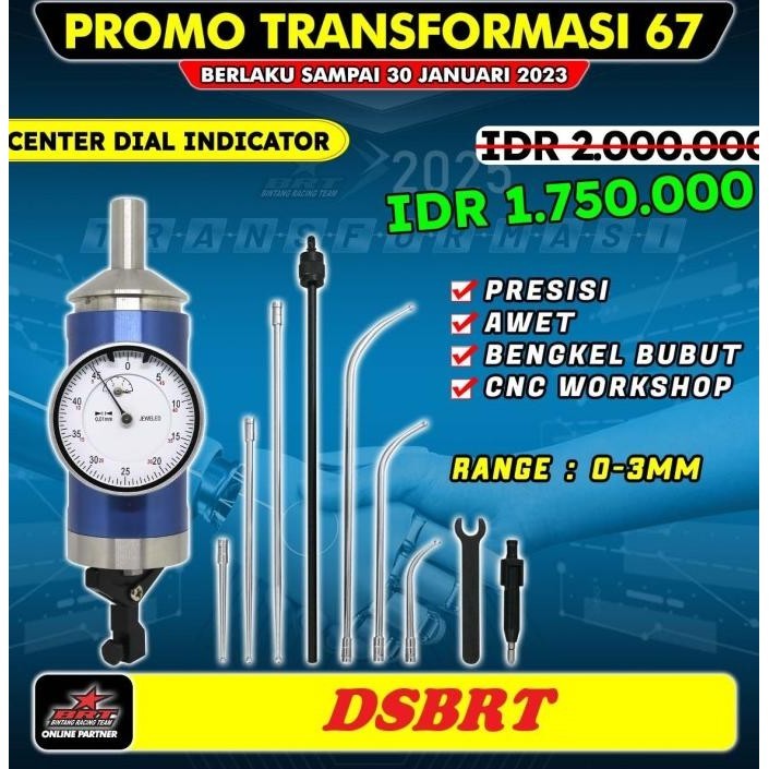 Izzi Alat Ukur Center Dial Indicator Brt P5091 0-3Mm