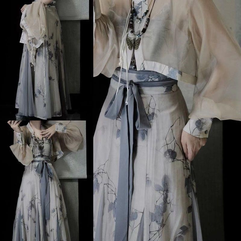 Pakaian Gaya China Wanita, Satu Set Hanfu Ditingkatkan