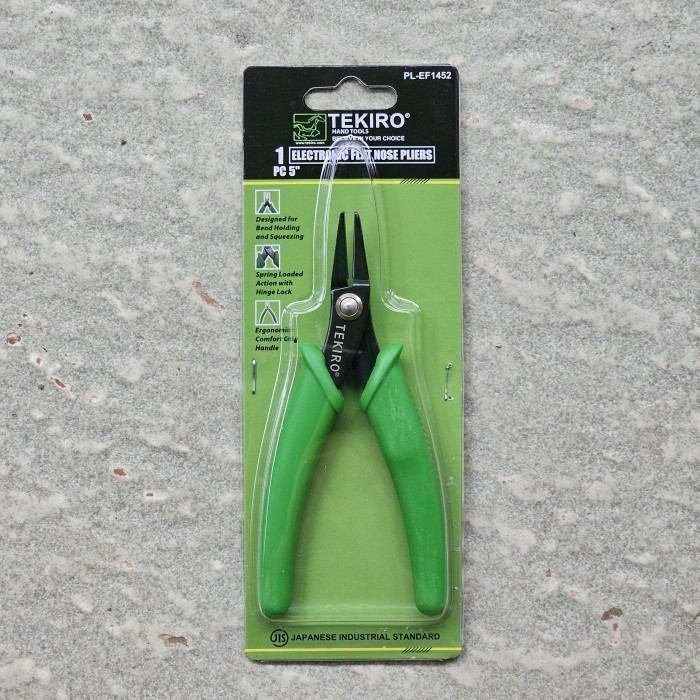Electronic Flat Nose Pliers 5 inch Tekiro Tang Listrik Jepit