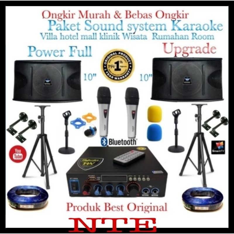 Paket Sound System Karaoke 10 inch Original power Full Musik addons