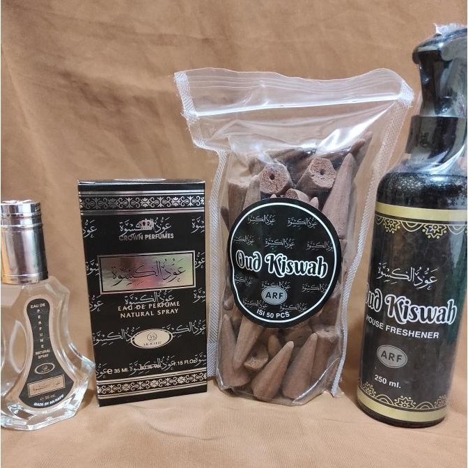 paket parfum pengharum ruangan arab oud kiswah/buhur kerucut/parfum sp