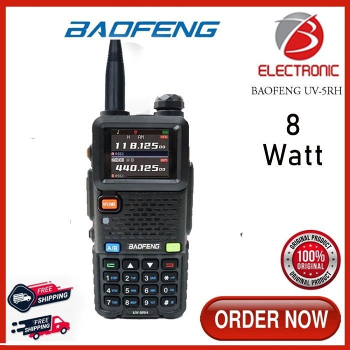 HT BAOFENG BAOFENG UV-5RH 8 WAT / HT DUAL BAND BAOFENG TERBARU