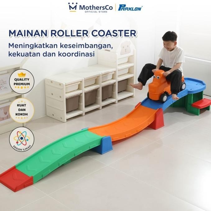 Parklon Mainan Roller Coaster Anak Perosotan Mobilan Slide Ride On