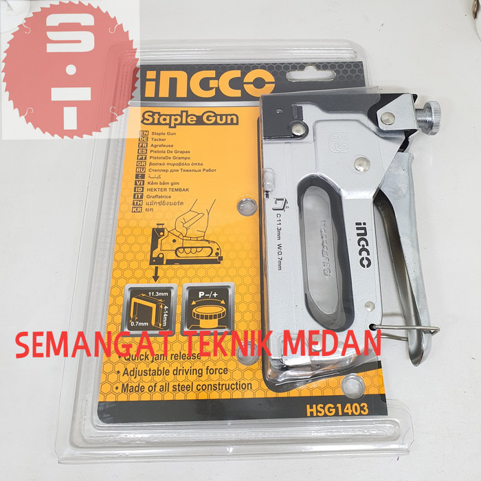 

HSG1403 ALAT PAKU STAPLES HEKTER GUN TACKER TEMBAK MANUAL GUN INGCO