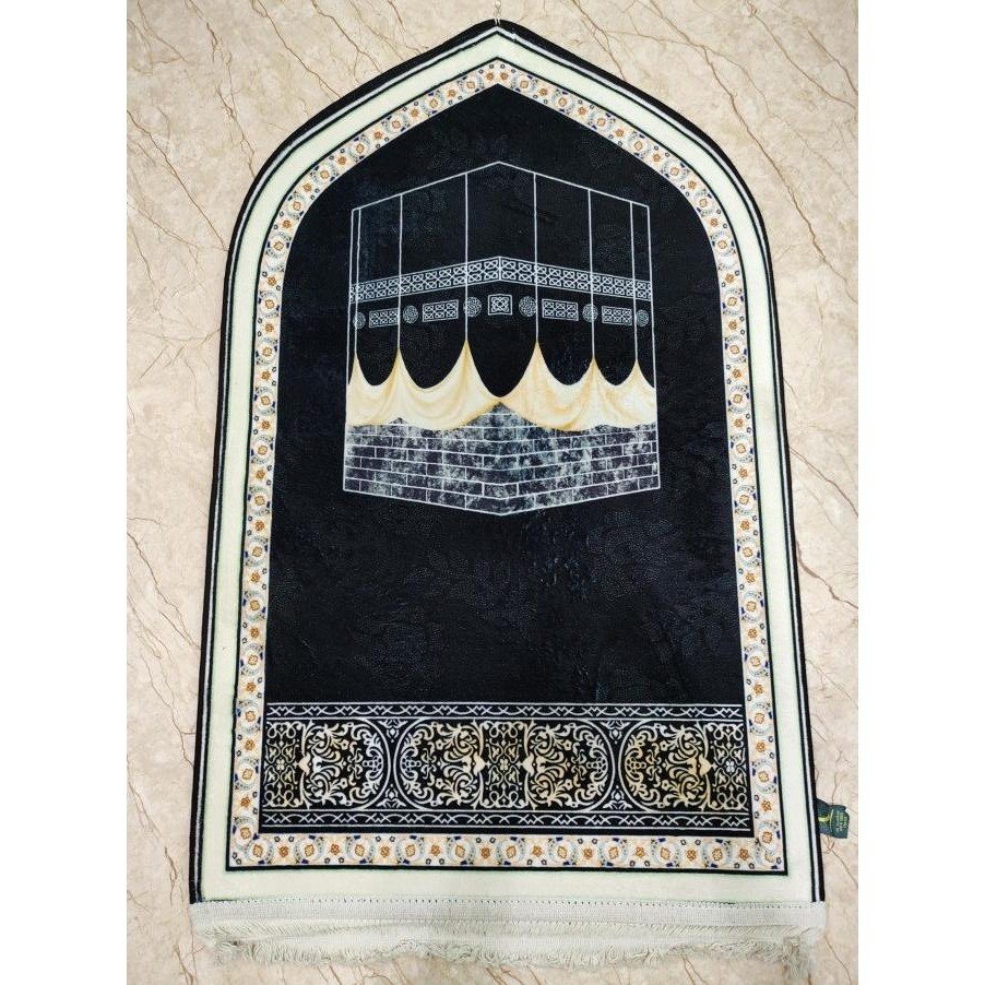 Sajadah Qubah Kubah Cantik Premium Turki Rumbai Putih Anti Slip Polos