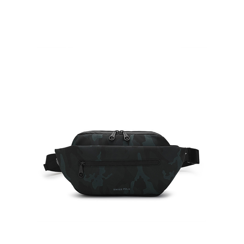 Swiss Polo Camouflage Waist Bag / Belt Bag / Chest Bag (Tas Pinggang / Tas Dada Pria) - Hitam Pria -