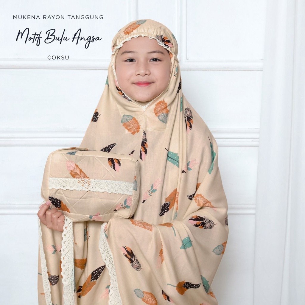 Mukena Anak Umur 10 Sampai 12 Perempuan 7 8 Tahun 3 4 5 6 2 Set Rukoh Cewek Alat Sholat Lengkap 1 Pa