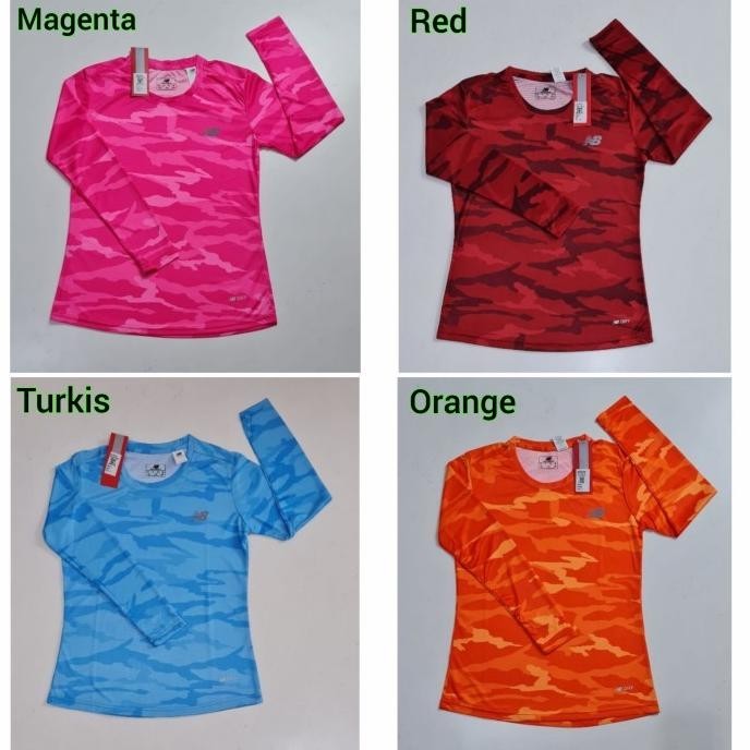 Best - Baju Senam Wanita Motif Loreng Army Kaos Olahraga Lengan Panjang Cewek