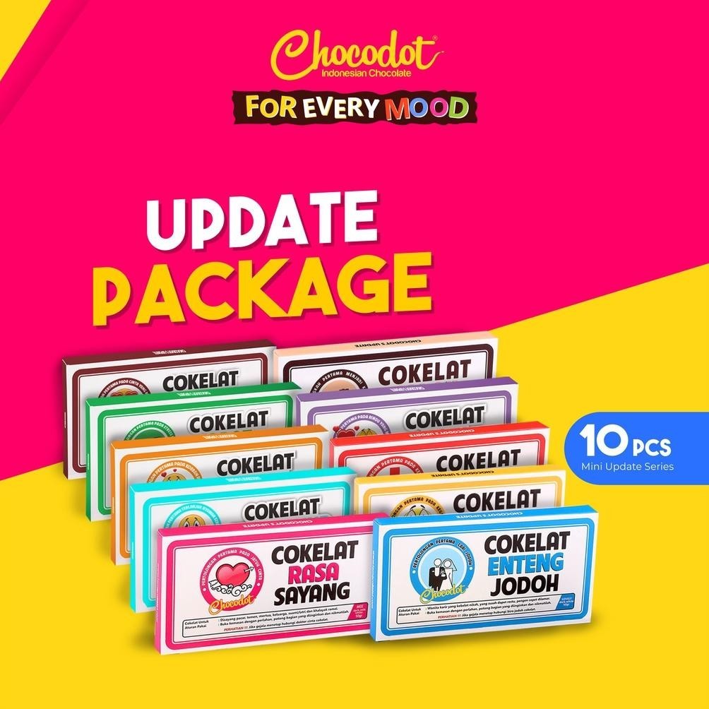 

Diskon Besar (Paket 10 Pcs) Coklat Chocodot Update Series 50G Sale