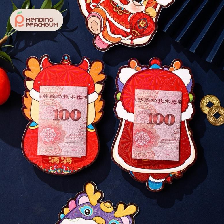 

Flash Sale 6 Pcs - Angpau Imlek 2024 Unik Dragon Year / Amplop Angpao Cny Tahun Naga Sale