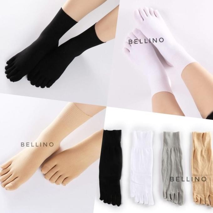 Berkualitas Kaos Kaki Wanita 5 Jari Stocking Tipis Diatas Mata Kaki Five Toe Socks