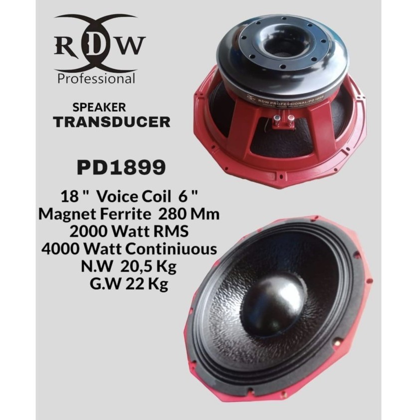 SPEAKER 18 INCH RDW 1899 ORIGINAL