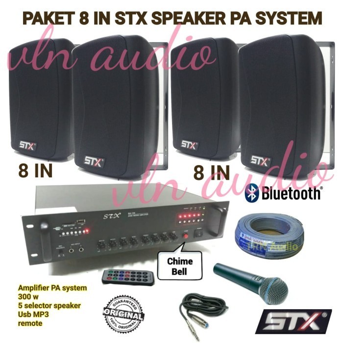 PAKET SOUND STX 4BH SPEAKER + AMPLI PA SYSTEM ORIGINAL