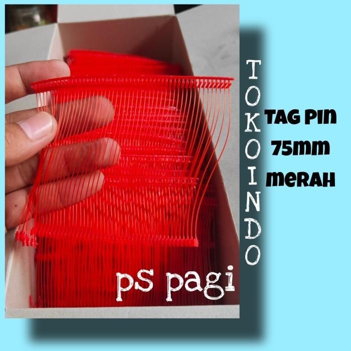 Tag Pin Laundry, Tag Pin Pakaian, 75Mm Merah, Quality Export