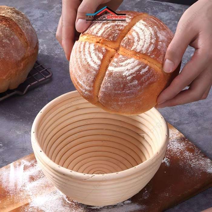 Cetakan Proofing Sourdough Adonan Kue & Roti Banneton Basket Rotan -fo3