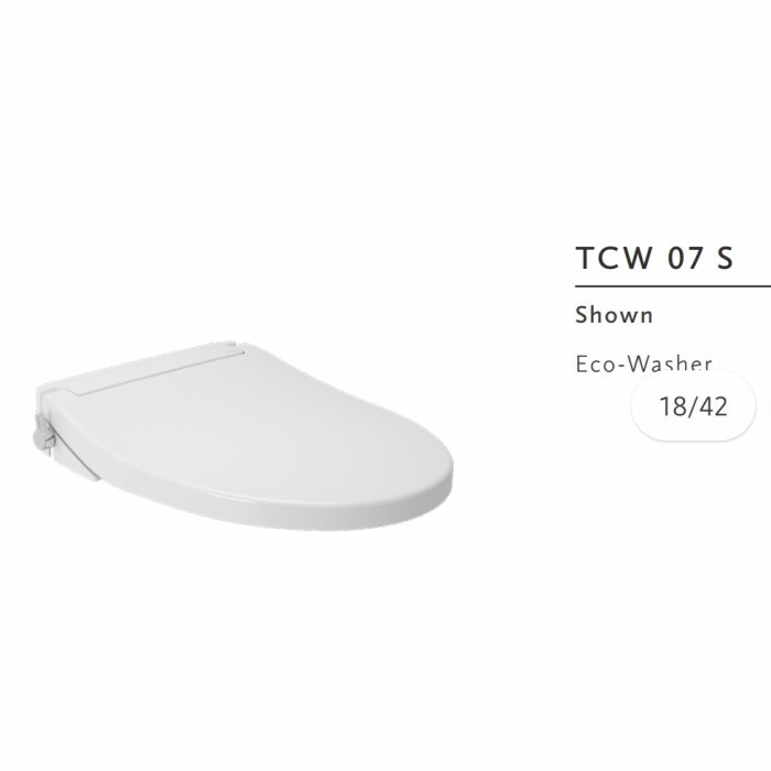 PROMO TUTUP CLOSET DUDUK TOTO ECO WASHER TCW 07 S SOFT CLOSING #ORIGINAL