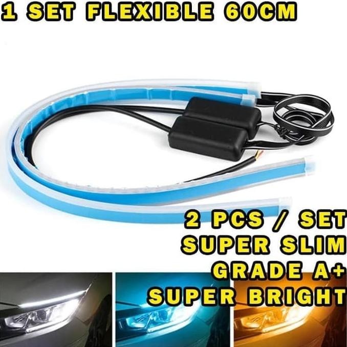 LAMPU LED ALIS LAMPU DRL 60CM SEIN FLEXIBLE MOBIL