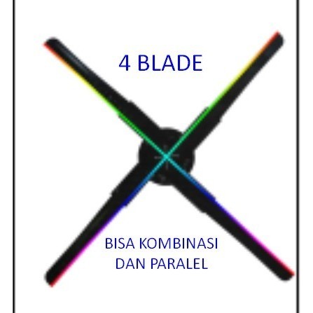 Holographic Fan Kipas Hologram 3D RGB Iklan Video Animasi 3 Dimensi